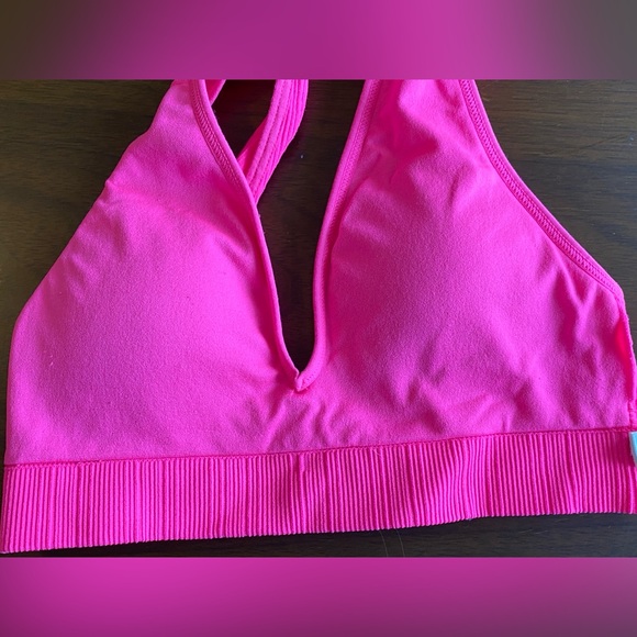 Victoria’s Secret Bright Pink Ribbed Padded  Women’s Bralette XS - Picture 7 of 8
